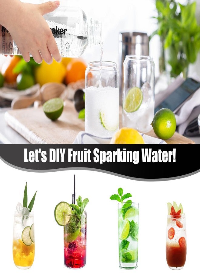 وفر في استهلاك المياه الغازية - صانع مشروبات غازية محمول، اصنع لترًا واحدًا في المنزل في 30 ثانية، لا حاجة للكهرباء (فضي) - Image 2